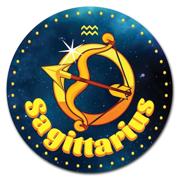 Sagittarius Circle Corrugated Plastic Sign